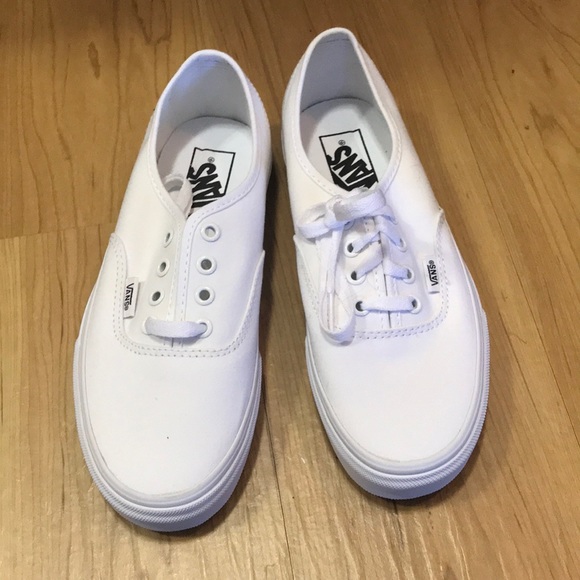 white laced vans